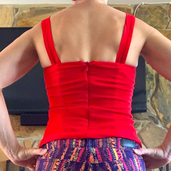Guess Red Bustier Top XS - Picture 2 of 10